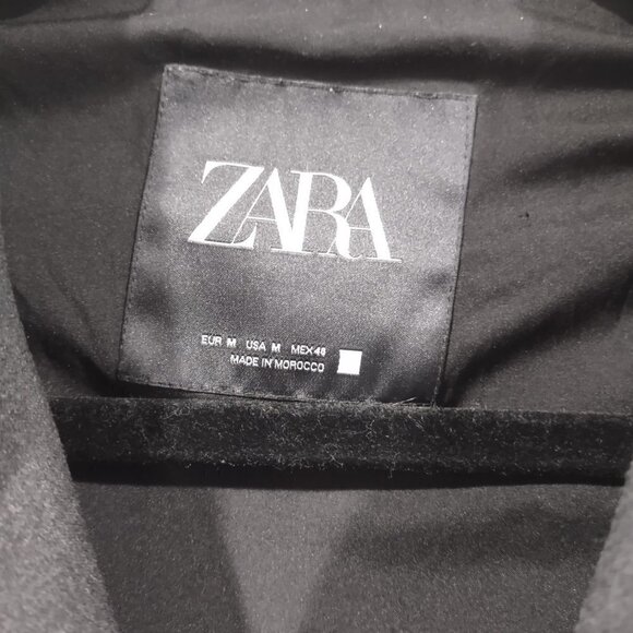 Zara Cropped Blazer Charcoal Size Medium - Picture 4 of 9